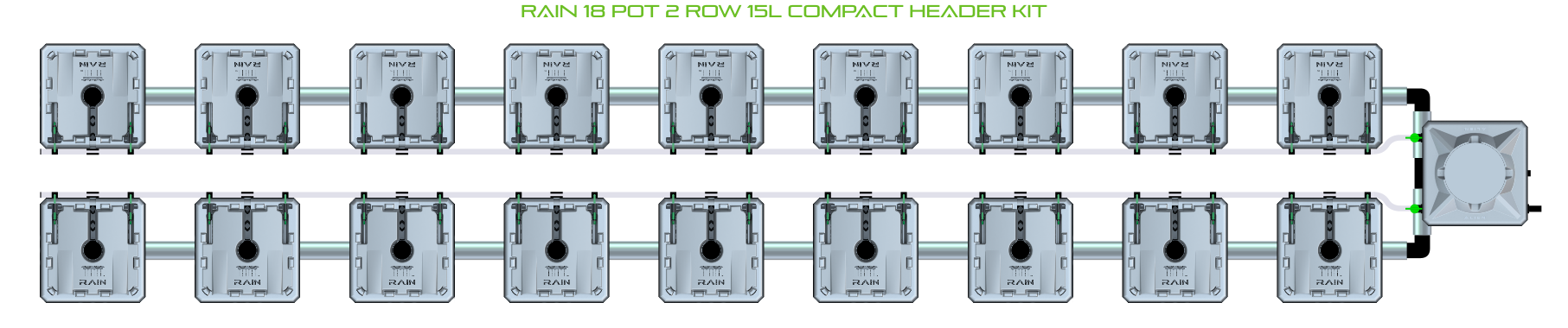 ALIEN RAIN 18 Pot 2 Row Kit