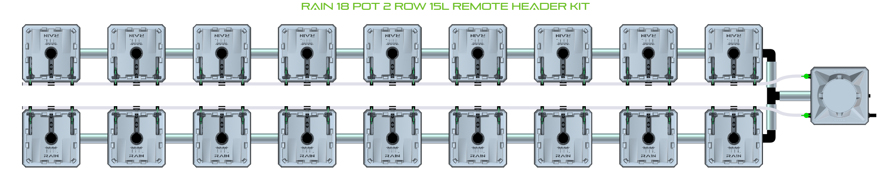 ALIEN RAIN 18 Pot 2 Row Kit