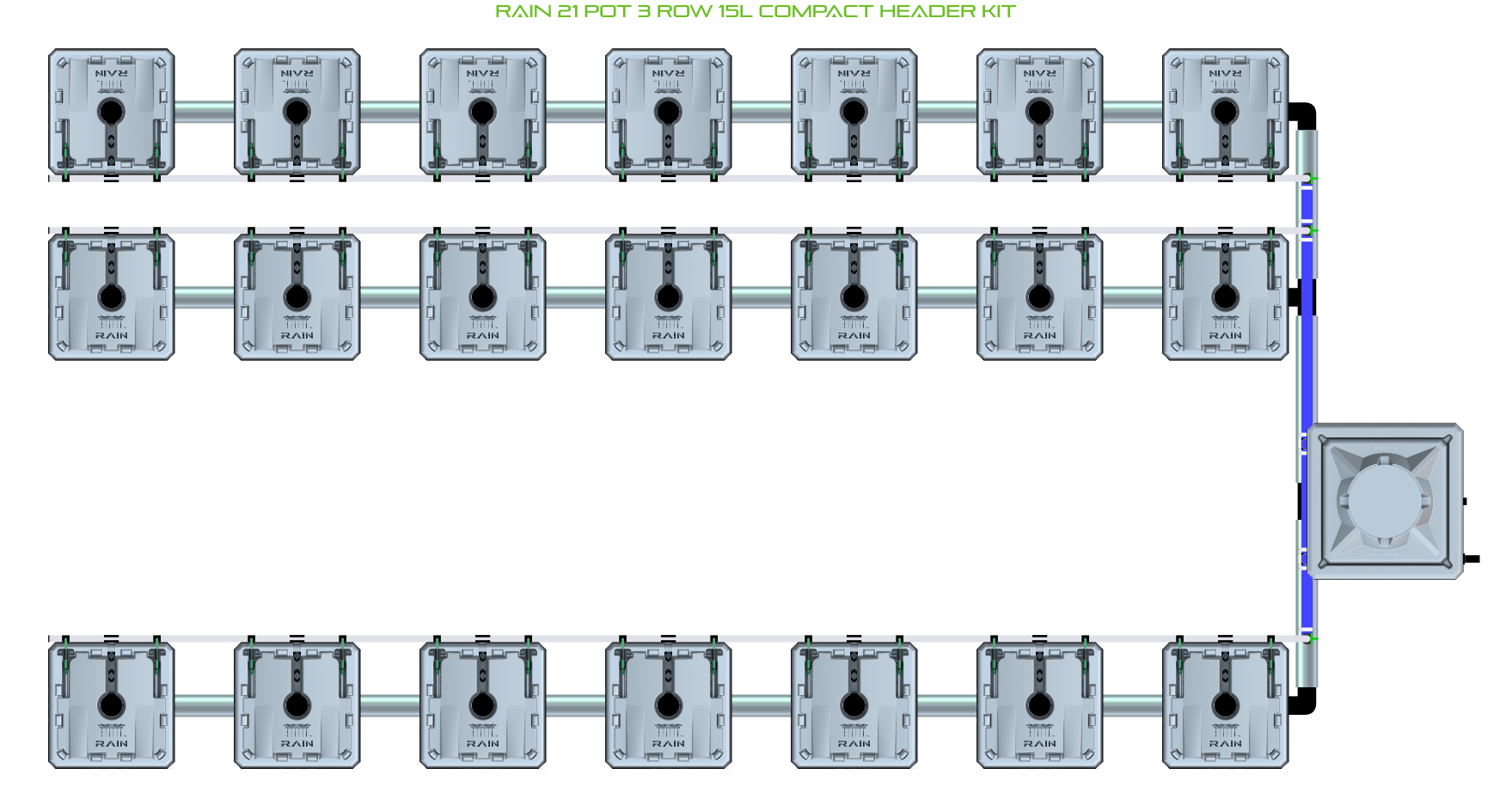 ALIEN RAIN 21 Pot 3 Row Kit
