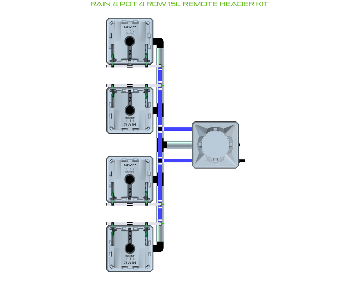 ALIEN RAIN 4 Pot 4 Row Kit