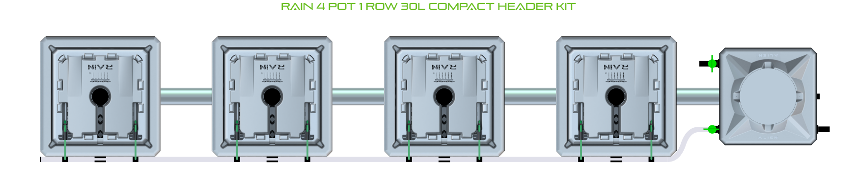 ALIEN RAIN 4 Pot 1 Row Kit