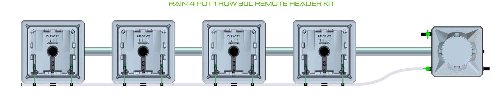 ALIEN RAIN 4 Pot 1 Row Kit