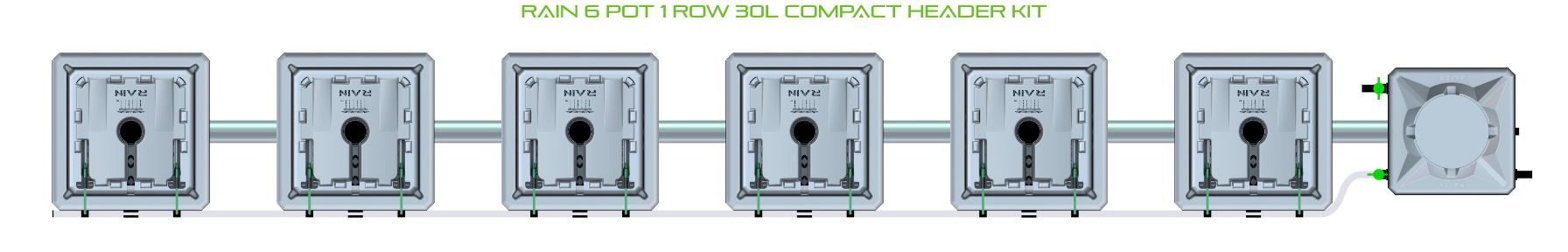 ALIEN RAIN 6 Pot 1 Row Kit