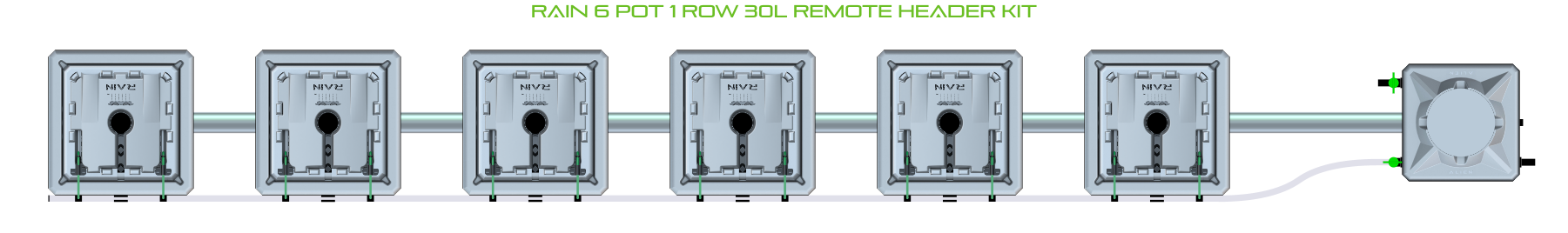 ALIEN RAIN 6 Pot 1 Row Kit