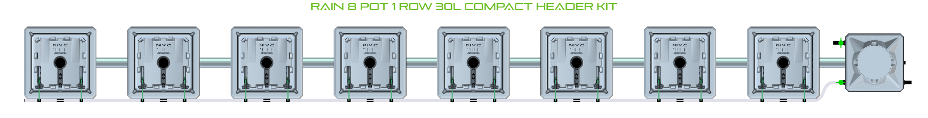 ALIEN RAIN 8 Pot 1 Row Kit