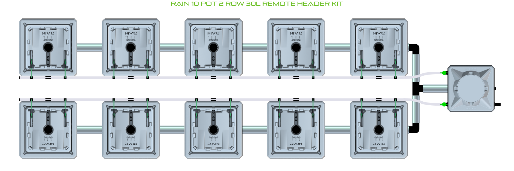 ALIEN RAIN 10 Pot 2 Row Kit