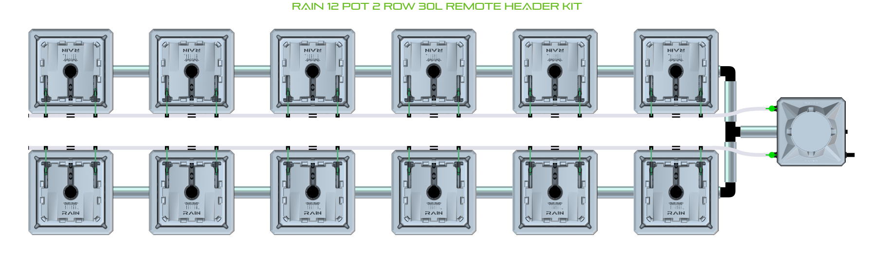 ALIEN RAIN 12 Pot 2 Row Kit