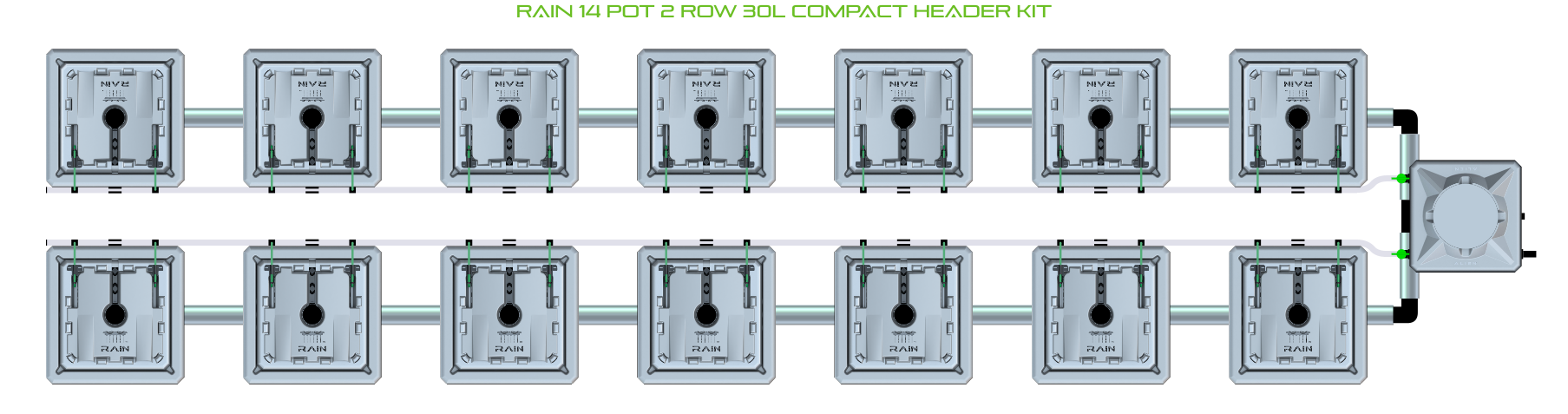 ALIEN RAIN 14 Pot 2 Row Kit