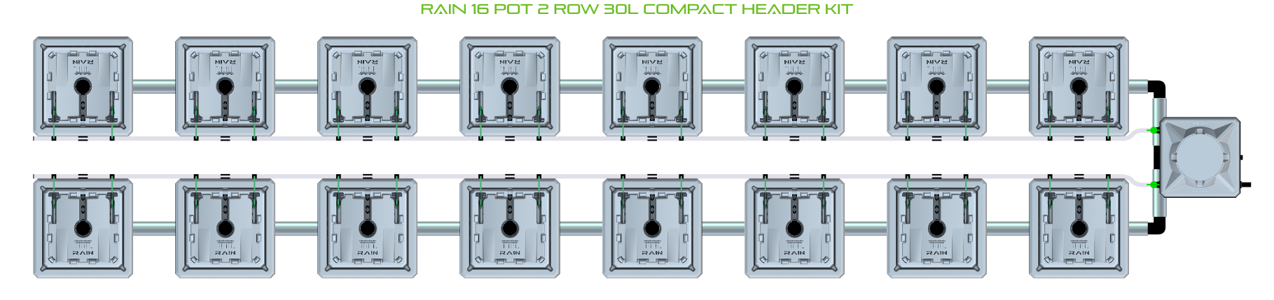 ALIEN RAIN 16 Pot 2 Row Kit