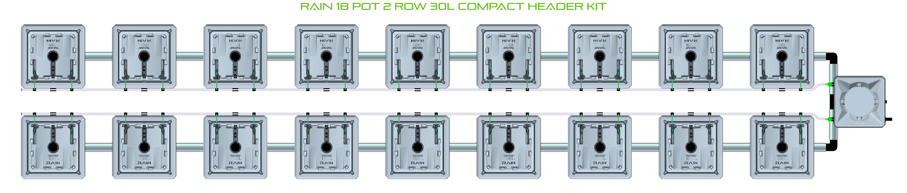 ALIEN RAIN 18 Pot 2 Row Kit