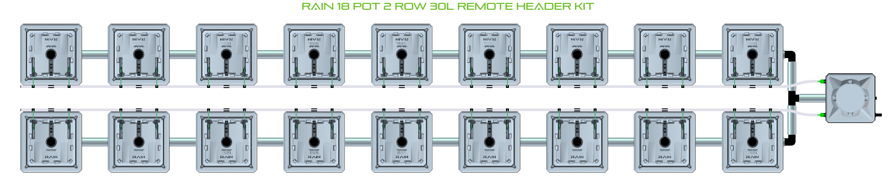 ALIEN RAIN 18 Pot 2 Row Kit