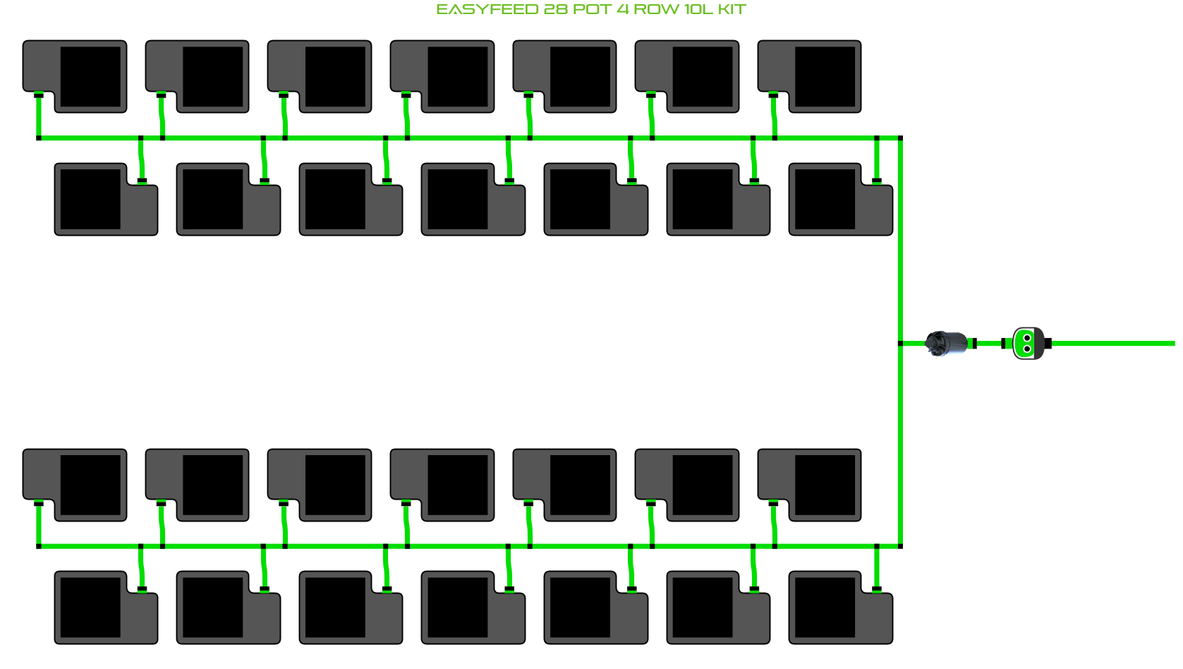 ALIEN EasyFeed 28 Pot 4 Row Kit
