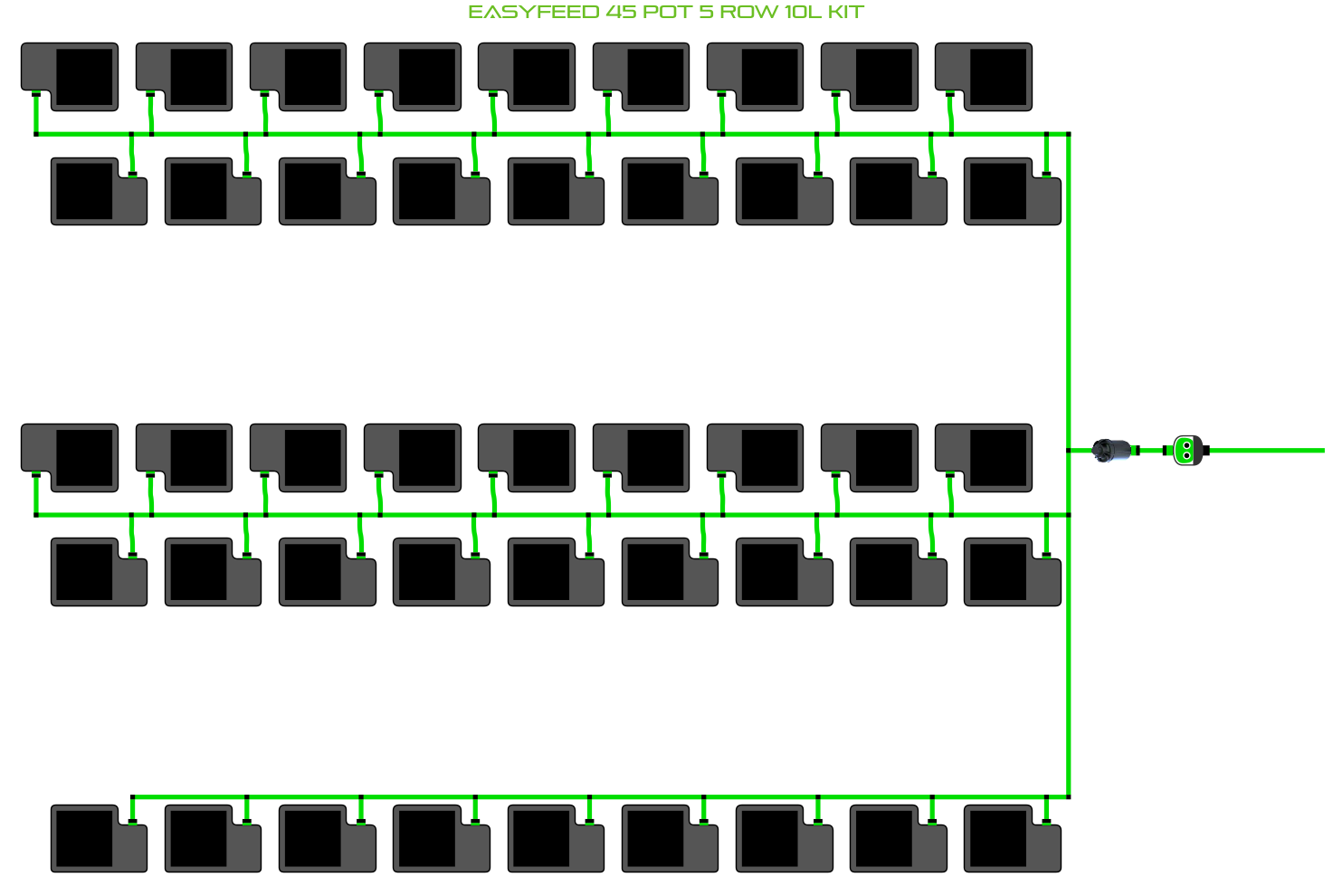 ALIEN EasyFeed 45 Pot 5 Row Kit