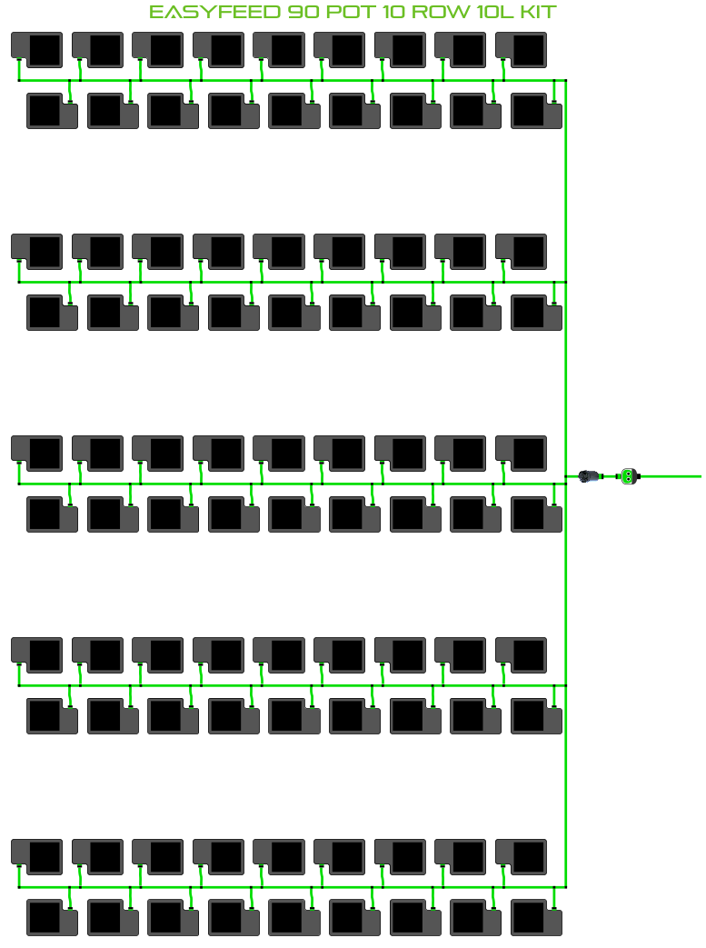 ALIEN EasyFeed 90 Pot 10 Row Kit