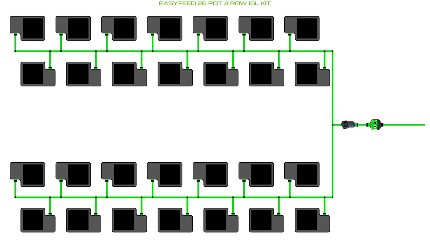 ALIEN EasyFeed 28 Pot 4 Row Kit