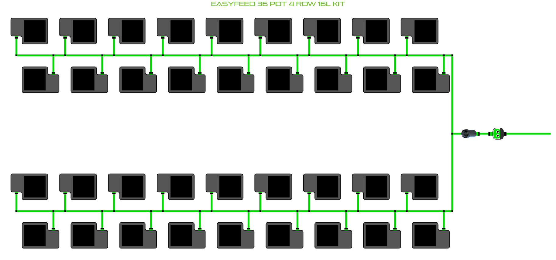 ALIEN EasyFeed 36 Pot 4 Row Kit