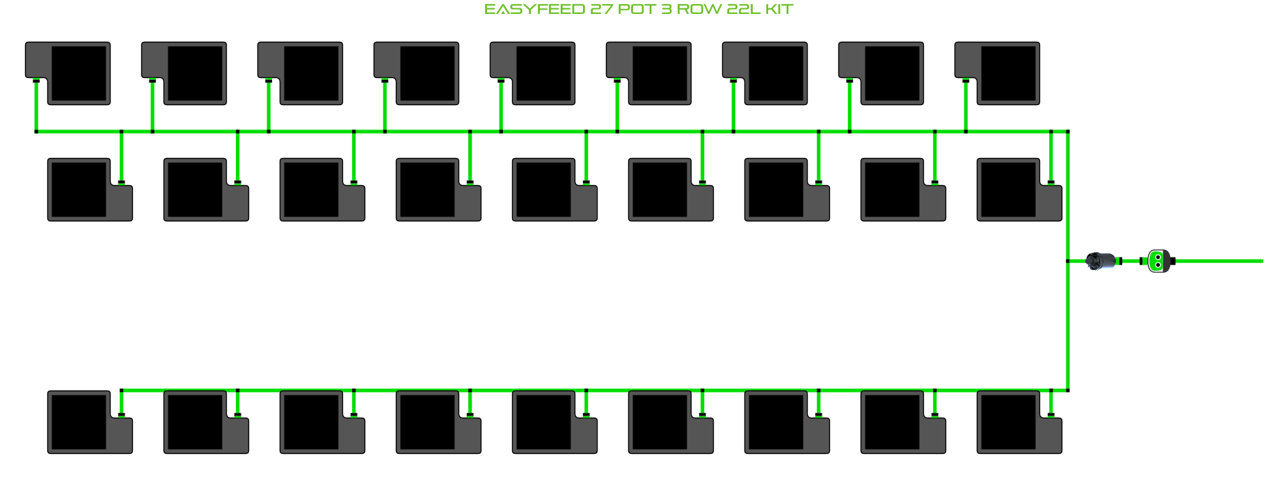 ALIEN EasyFeed 27 Pot 3 Row Kit