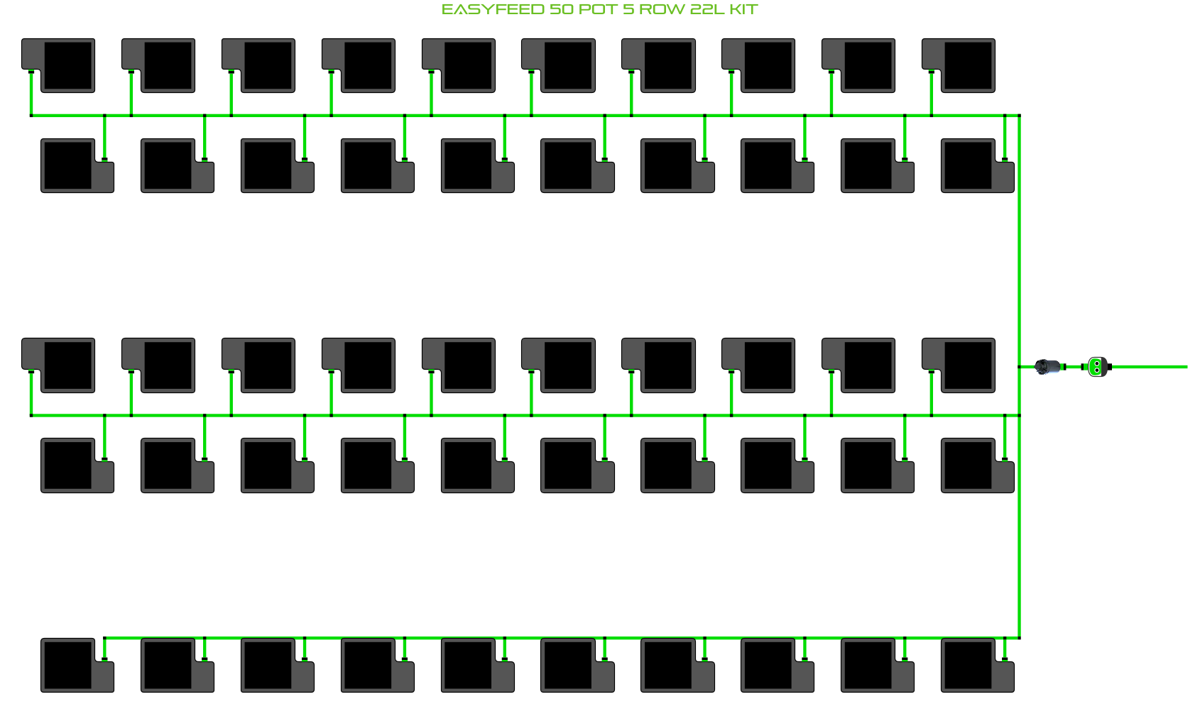 ALIEN EasyFeed 50 Pot 5 Row Kit