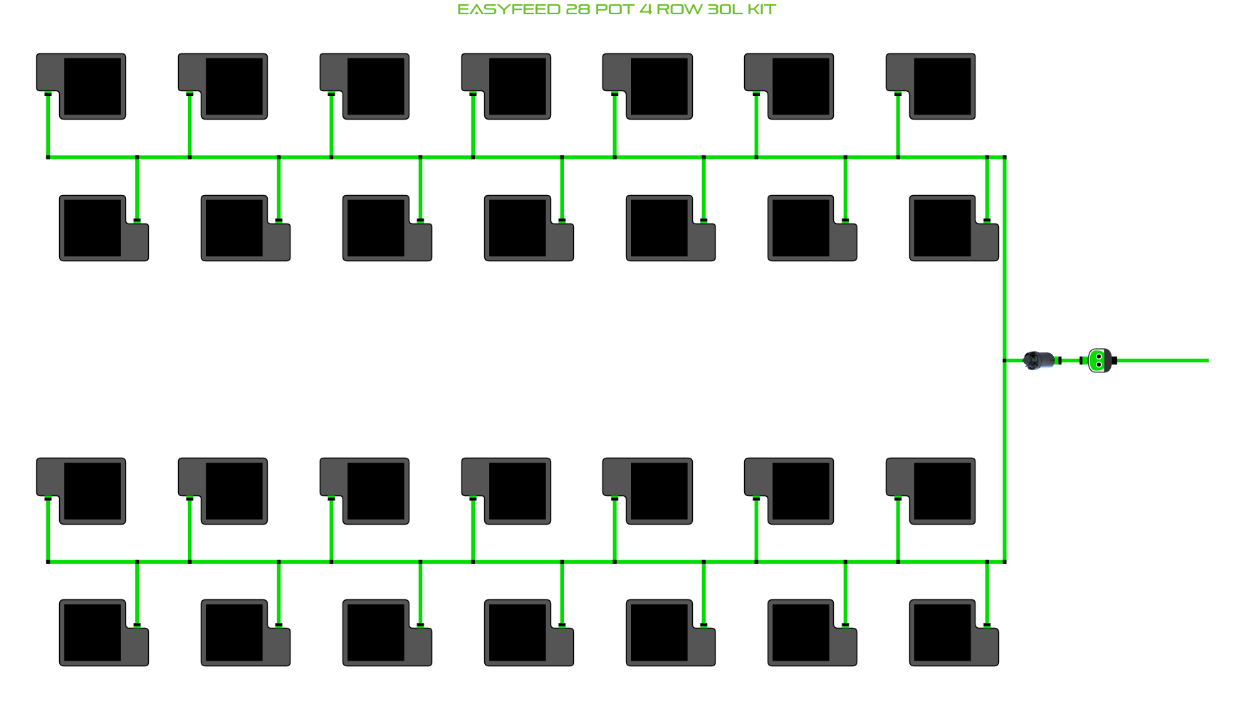 ALIEN EasyFeed 28 Pot 4 Row Kit