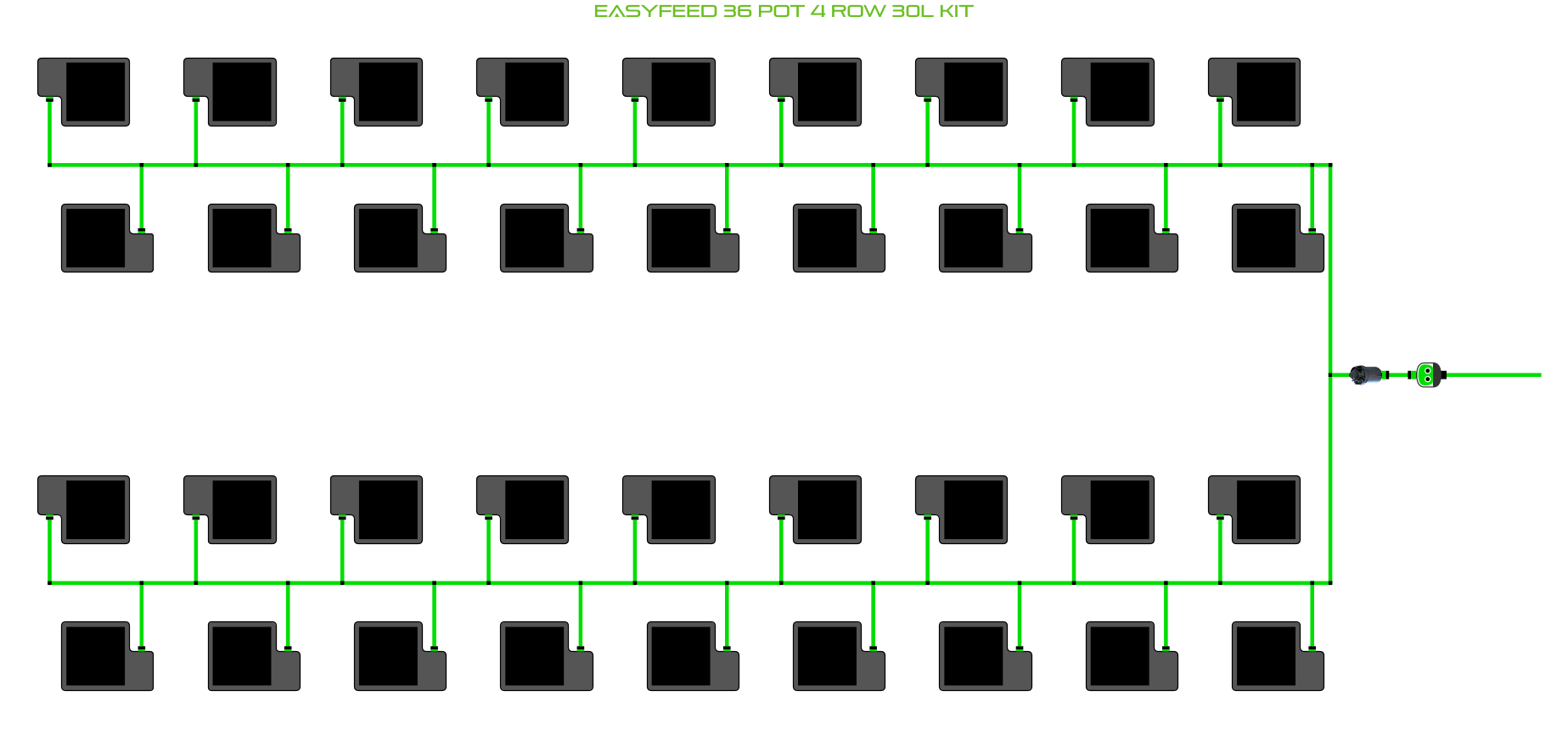 ALIEN EasyFeed 36 Pot 4 Row Kit