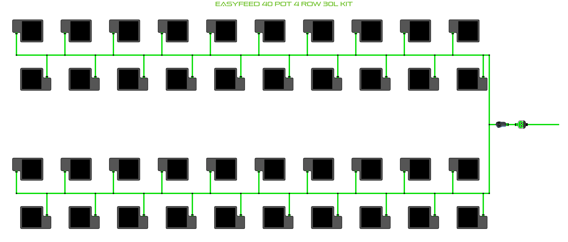 ALIEN EasyFeed 40 Pot 4 Row Kit