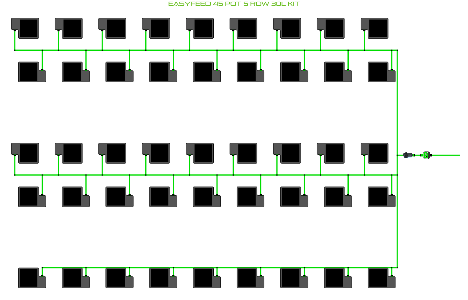ALIEN EasyFeed 45 Pot 5 Row Kit