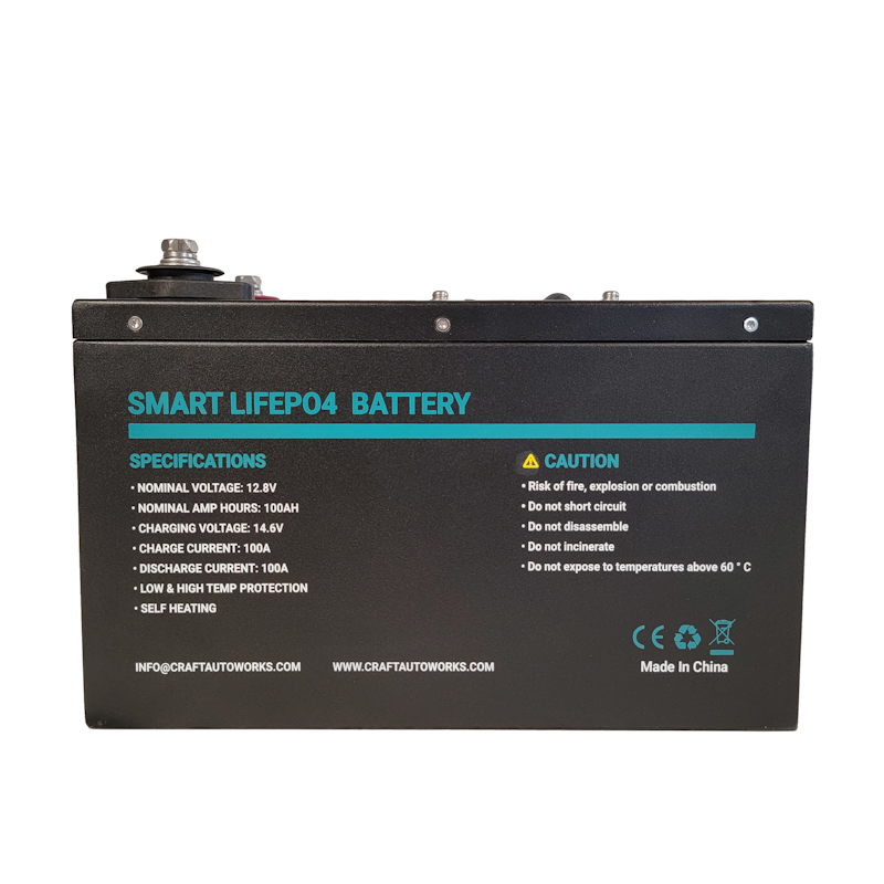Inverters R Us Craft Autoworks 100Ah Battery 12V LiFePO4 Battery CA12100