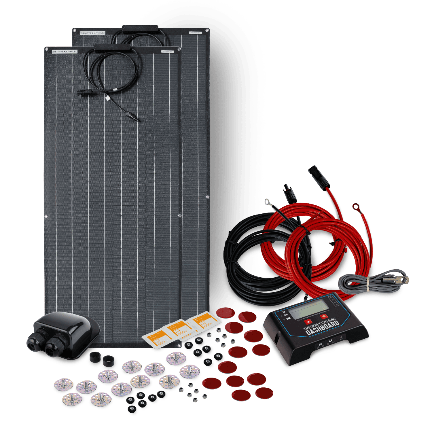 200W Solar Panel & RV Roof Mount Kit