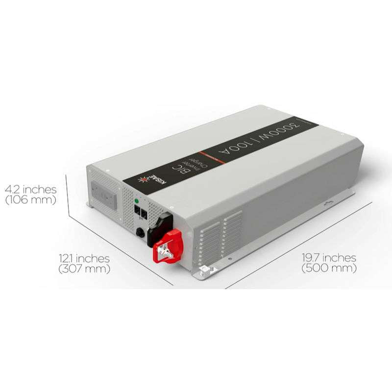 Inverters R Us KISAE 2000 Watt Pure Sine Inverter with 80A Charger