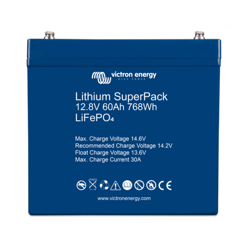 Inverters R Us Victron Energy Lithium SuperPack 12.8V 60Ah M6