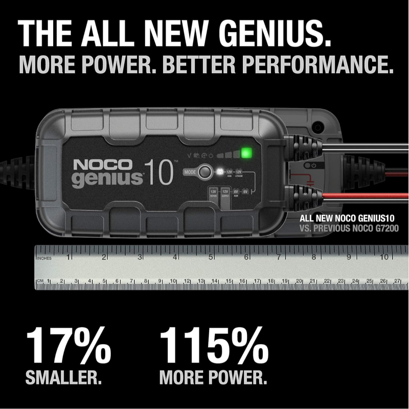 Inverters R Us NOCO GENIUS10 6V/12V 10A Smart Battery Charger