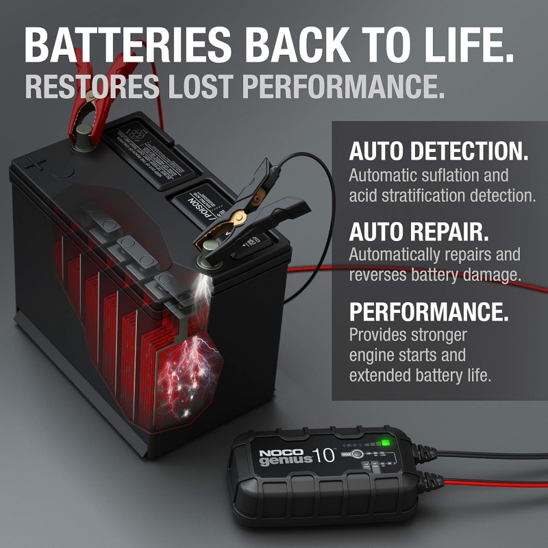 Inverters R Us NOCO GENIUS10 6V/12V 10A Smart Battery Charger