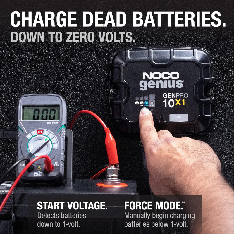 Inverters R Us NOCO GENPRO10X1 12V 1-Bank 10A On-Board Battery Charger
