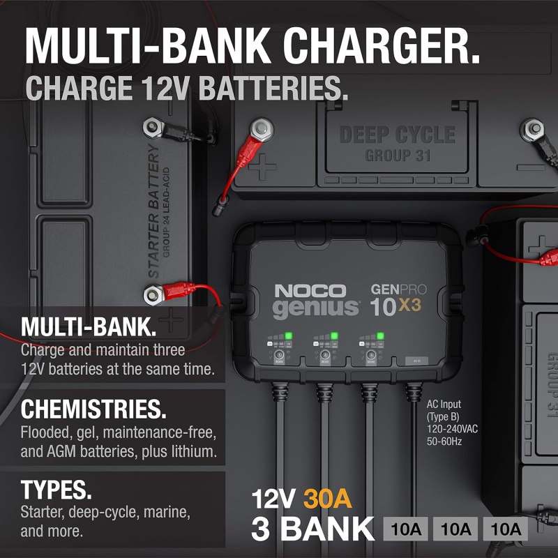 Inverters R Us EPOCH 12V 50A Battery Charger