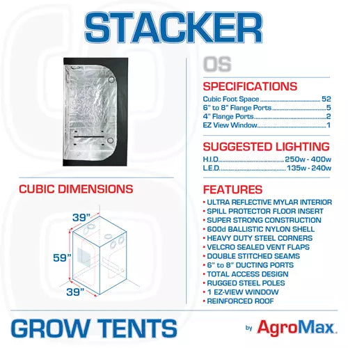 Supply 400w Original 3' x 3' Stacker Soil Grow Tent Kit