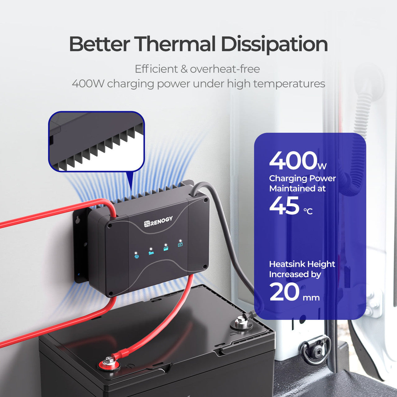 DCC30S 12V 30A Dual Input DC-DC On-Board Battery Charger with MPPT