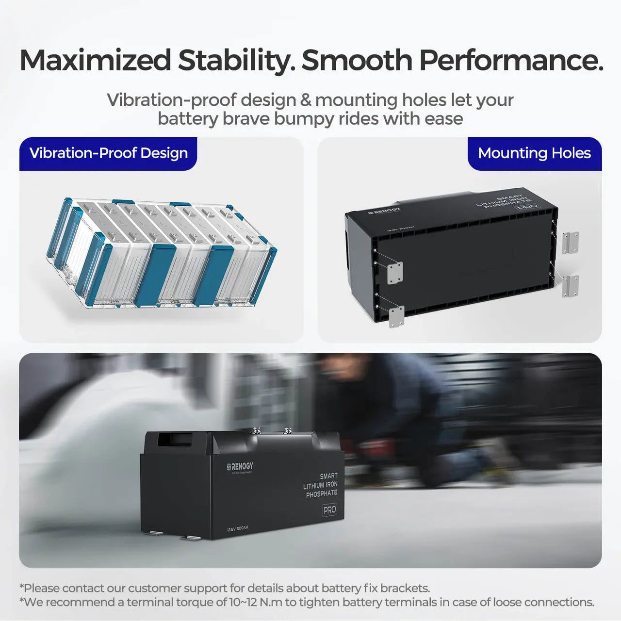 12V 100Ah/200Ah Smart LiFePO4 Battery w/ Bluetooth & Self-Heating | Pro Series