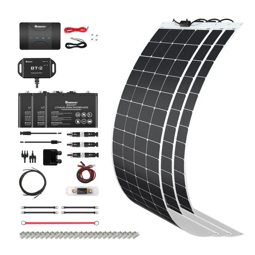 600W 12V Solar Panel Kit with DC-DC Assembly