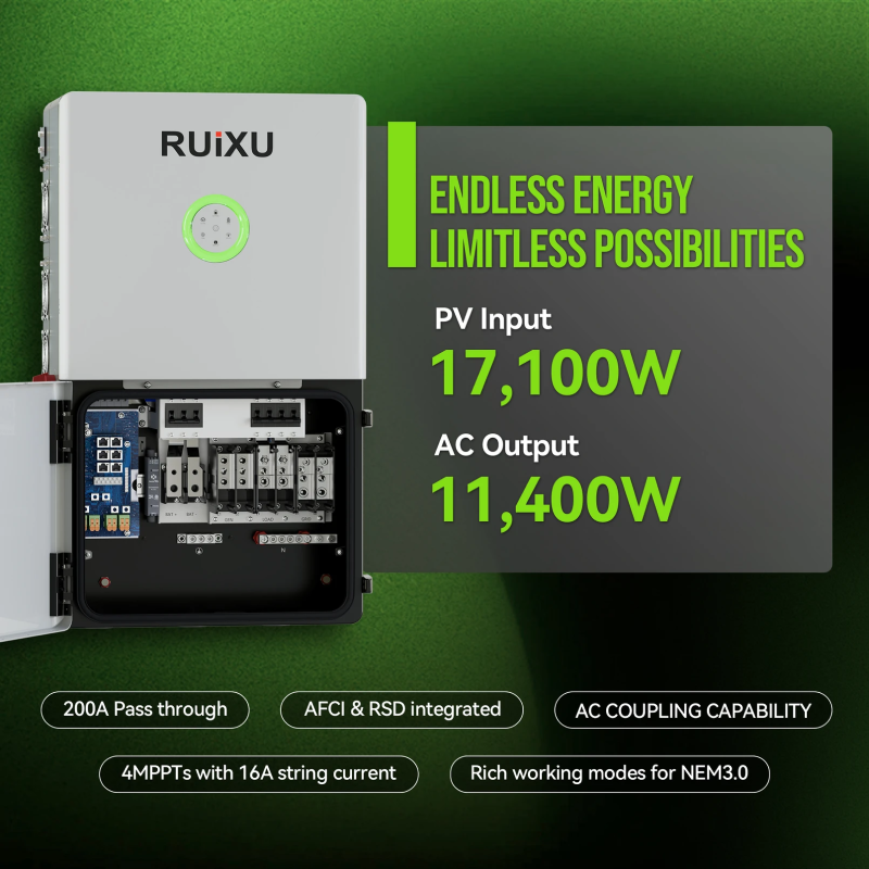 Inverters R Us RUiXU Split Phase Hybrid Inverter RX-12K