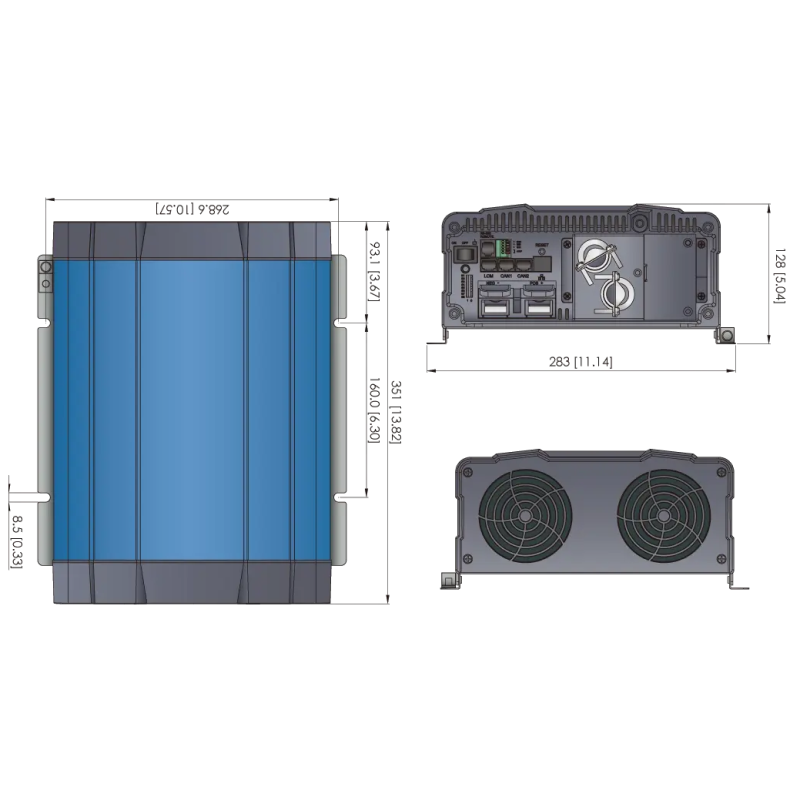 Inverters R Us COTEK 1500 Watt 48 Volt Pure Sine Wave Inverter