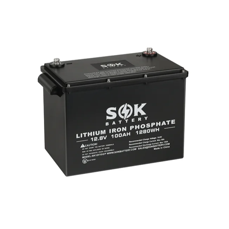 Inverters R Us SOK 12V 100Ah LiFePO4 Battery Bluetooth Clear Sealed Box