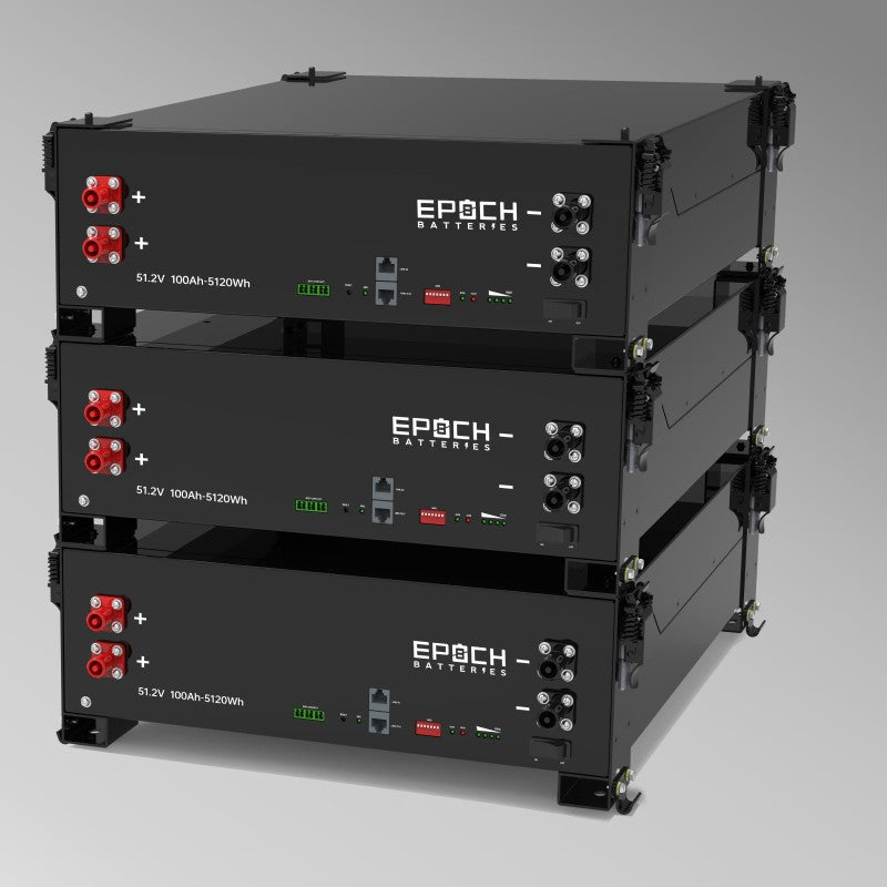 Inverters R Us EPOCH 48V 100Ah 5.12kWh Self-Heating Server Rack Lithium Battery