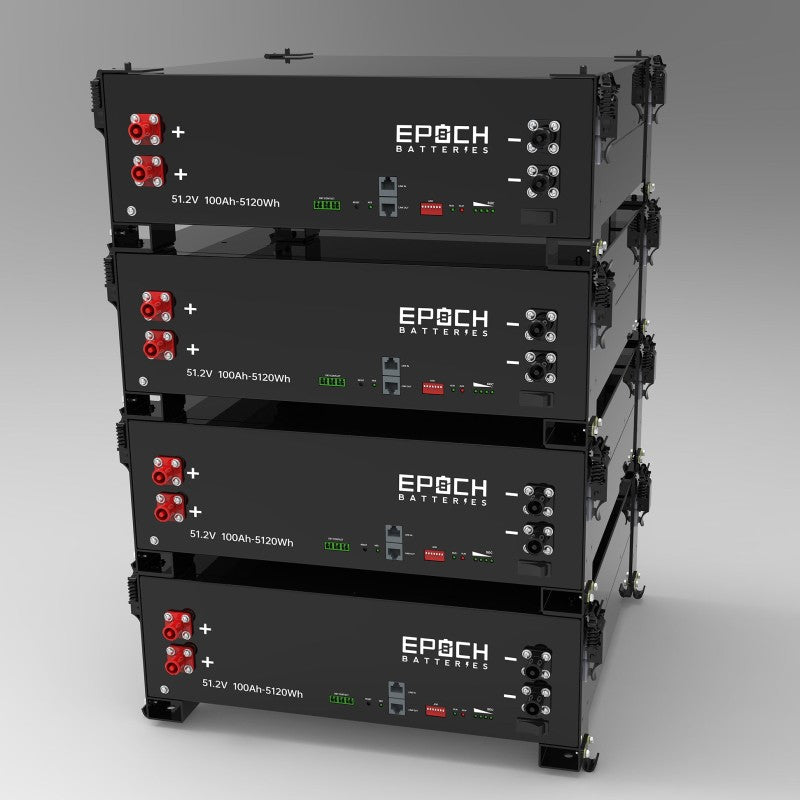 Inverters R Us EPOCH 48V 100Ah 5.12kWh Self-Heating Server Rack Lithium Battery