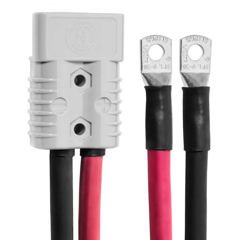 Inverters R Us Spartan Power Battery Cable with Quick Connect and Ring Terminal