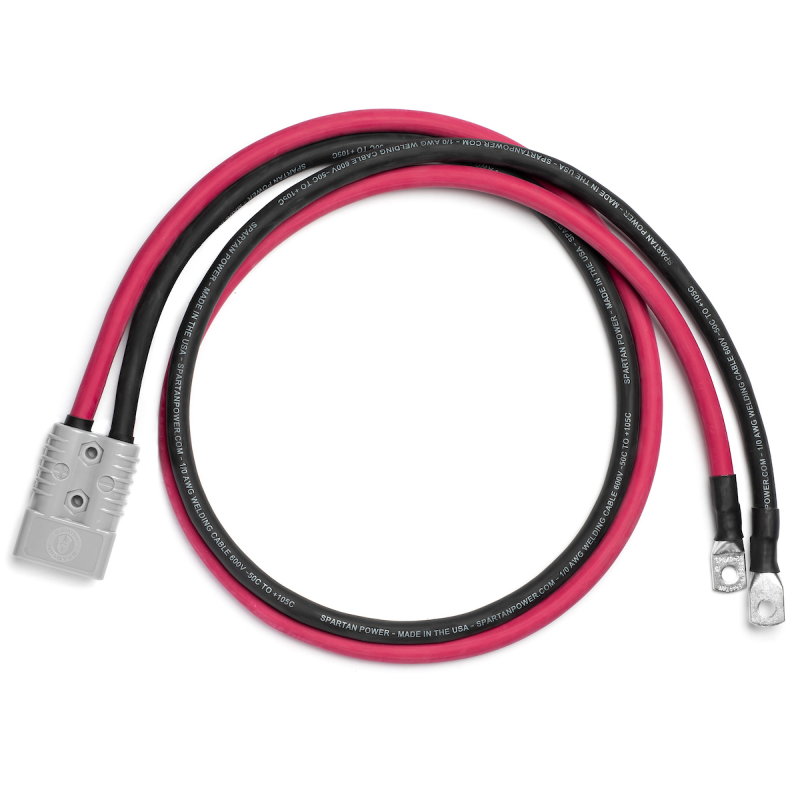 Inverters R Us Spartan Power Battery Cable with Quick Connect and Ring Terminal