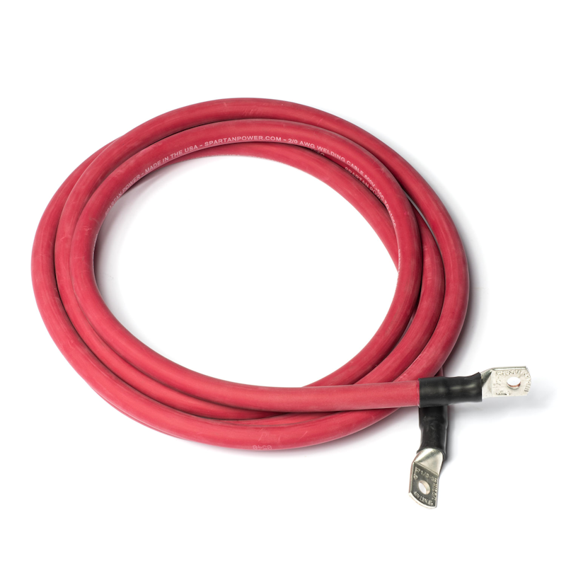 Inverters R Us Custom Heavy Duty Terminated Welding Cables 9 inch to 20ft