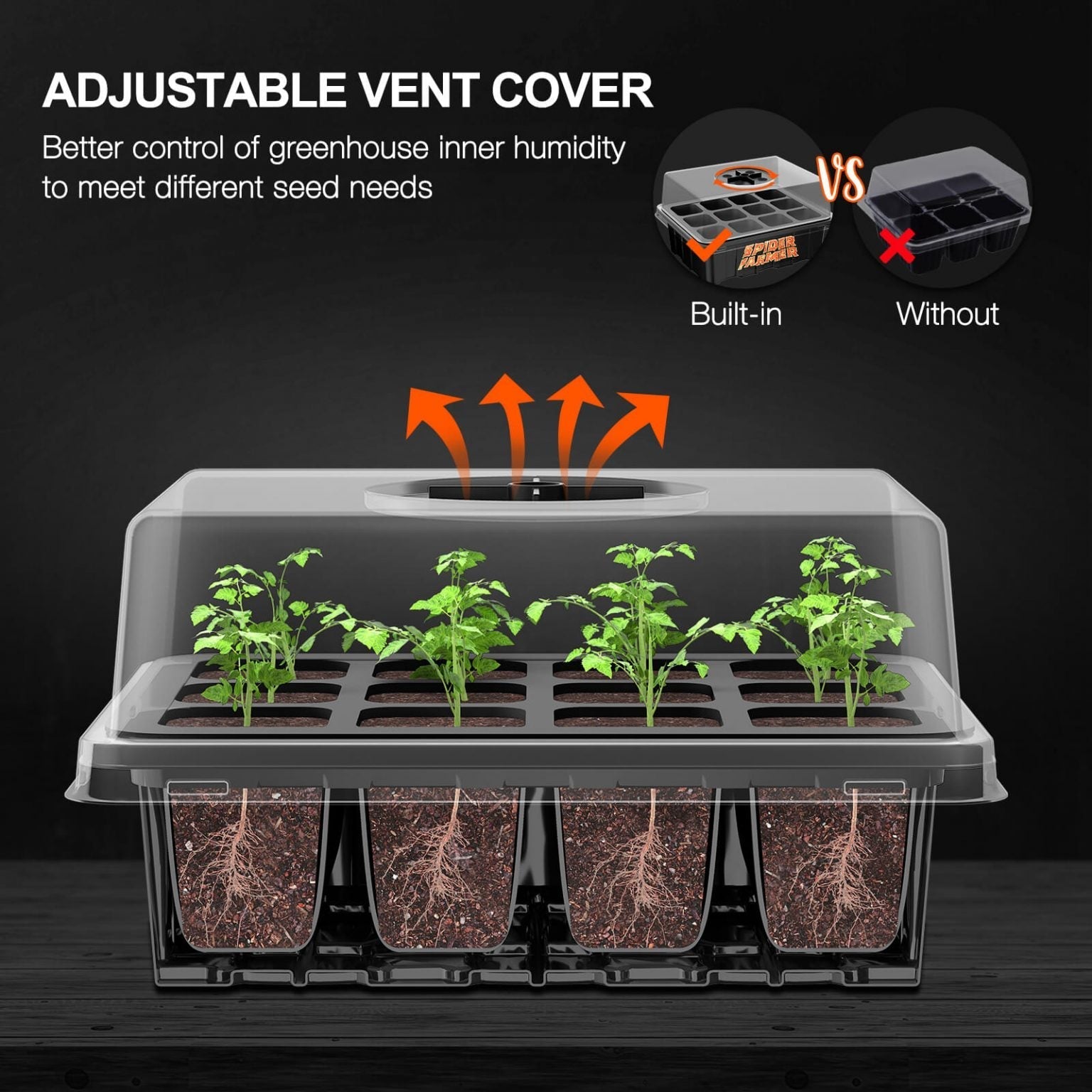 4 Pack Spider Farmer Seed Starting Trays Germination Tray