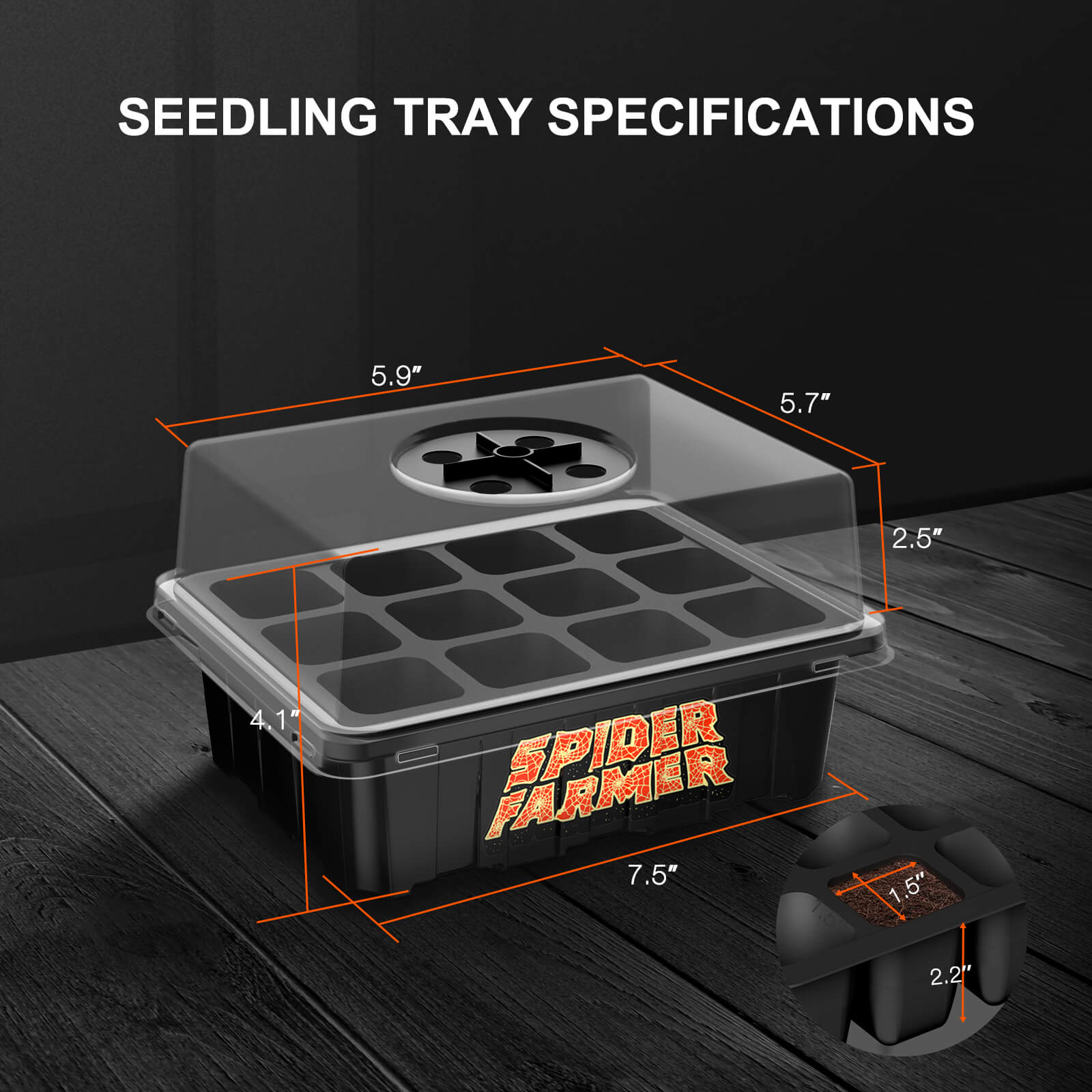 4 Pack Spider Farmer Seed Starting Trays Germination Tray