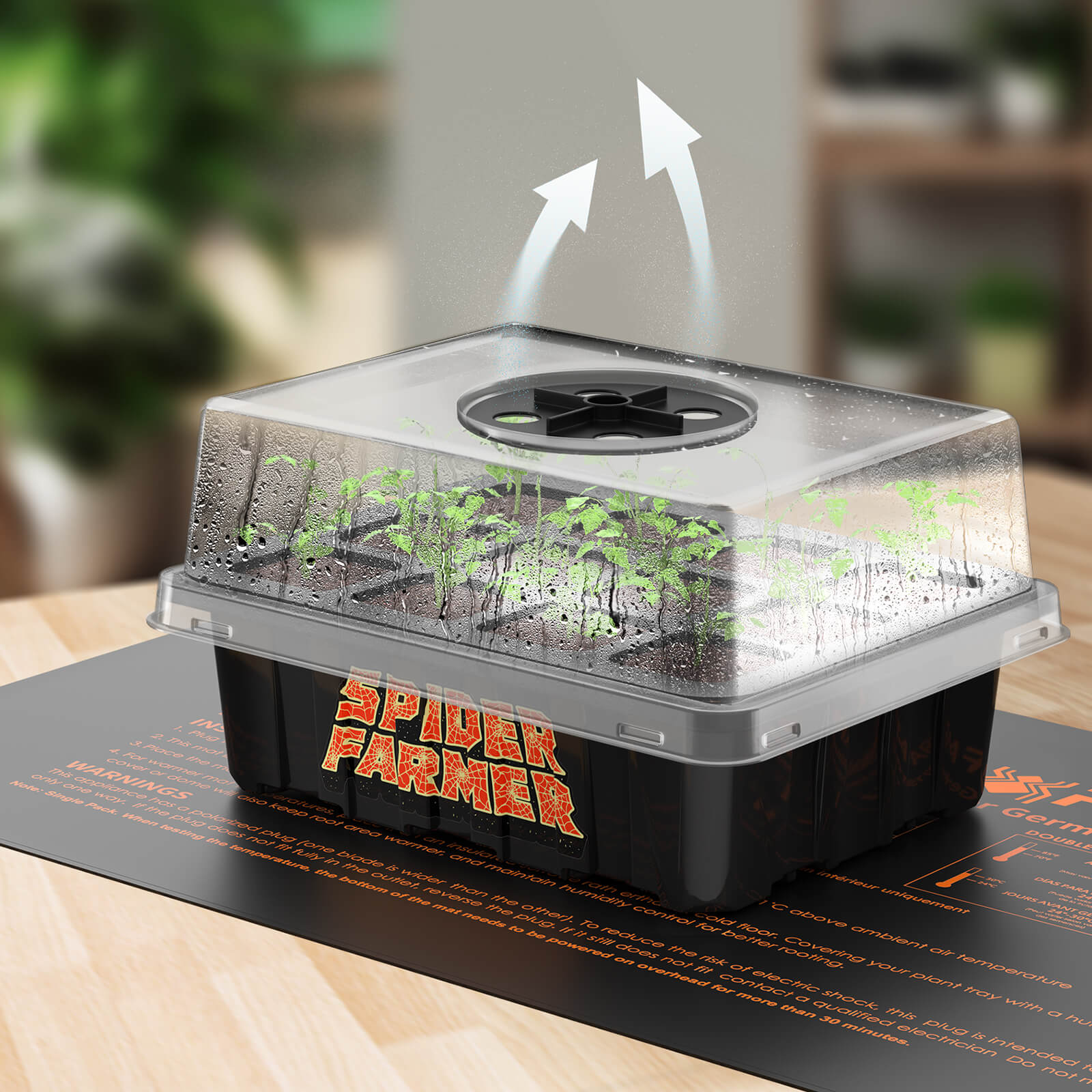 4 Pack Spider Farmer Seed Starting Trays Germination Tray