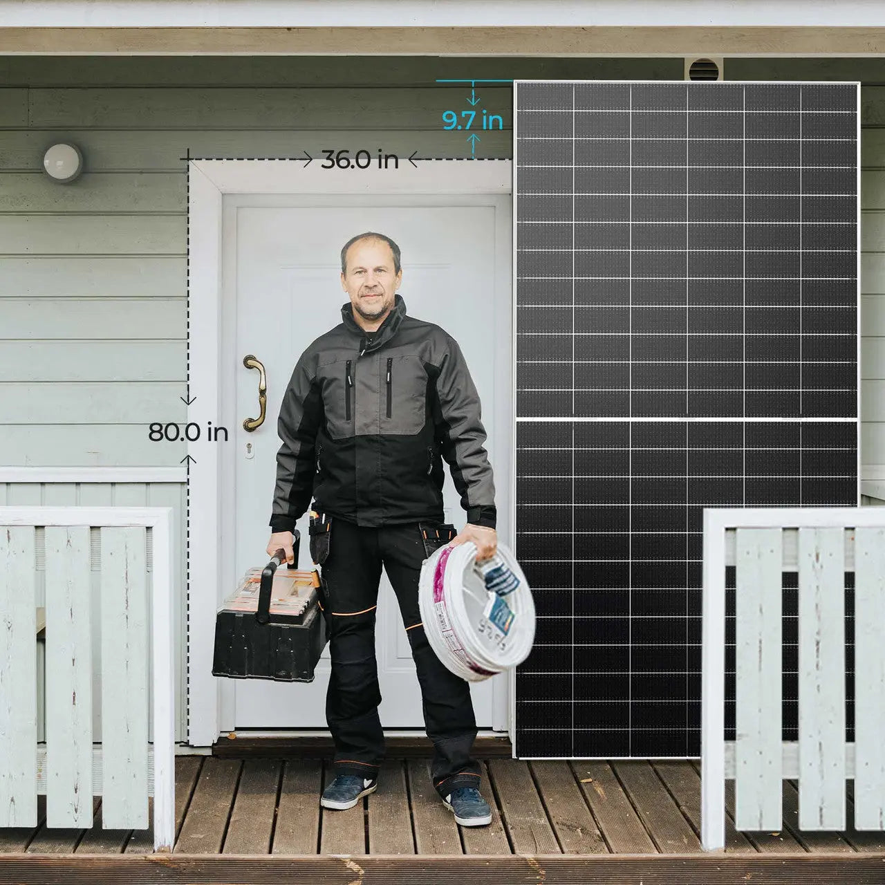 590W N-Type Bifacial Solar Panel（2-Pack）